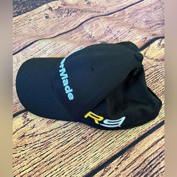 TAYLOR MADE Embroidered R9 Burner Black One Size Adjustable Golf Hat / Cap - Picture 8 of 8